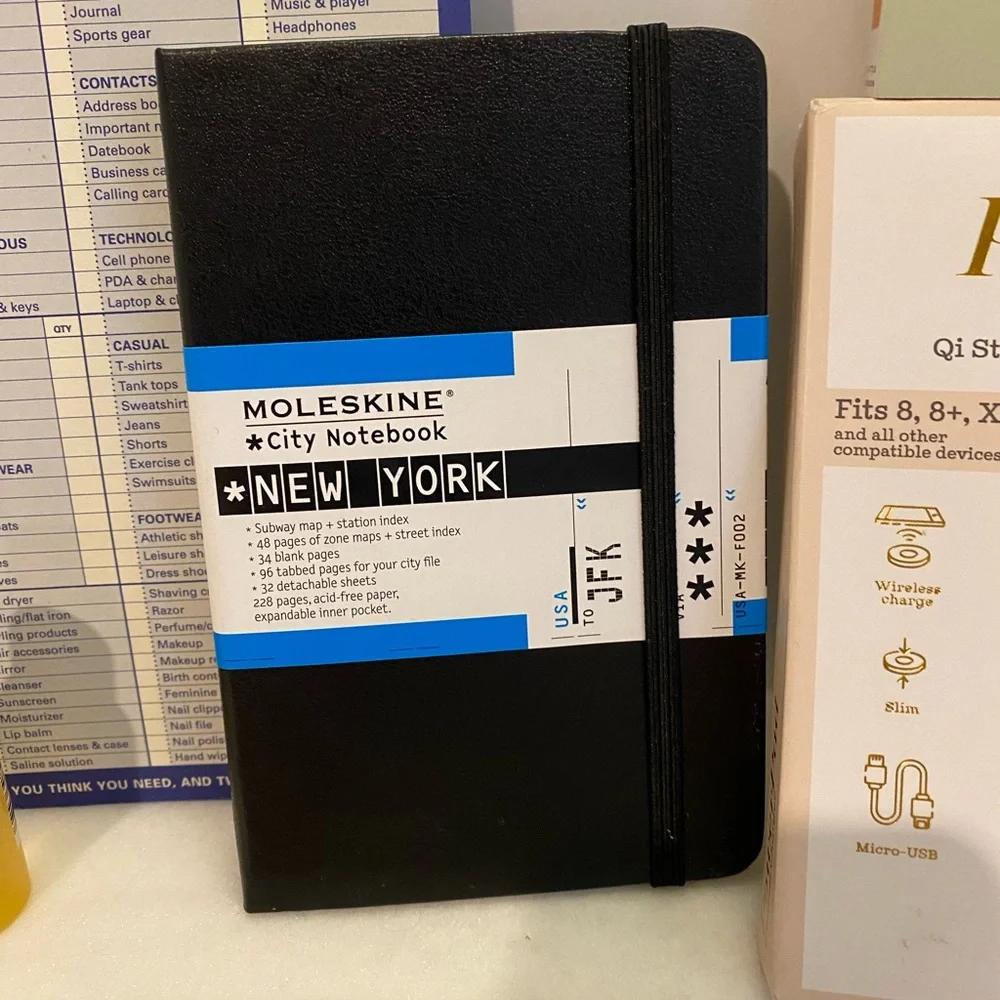 Travel/New York/Skin Care/Hair Samples/PowerPad/Everything in photo.